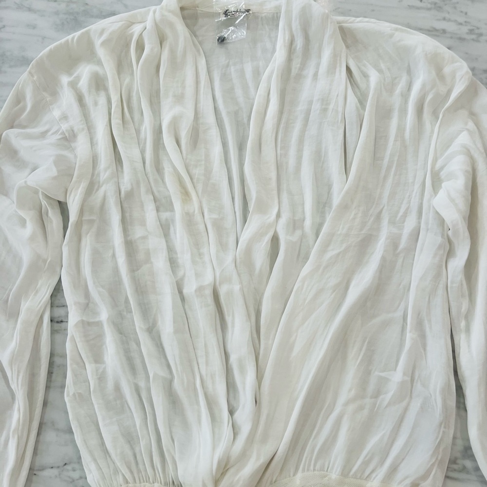 Free People Ladylike Lady Bodysuit White Medium - Picture 6 of 12